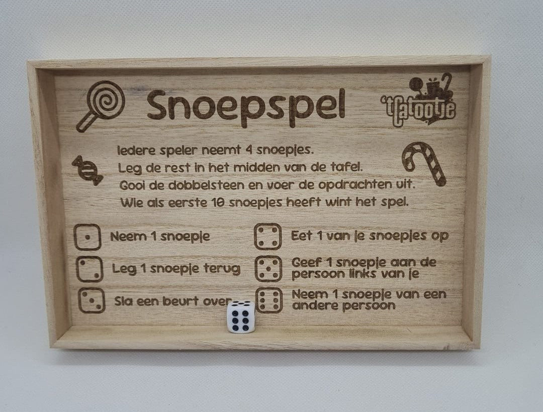 Snoepspel met vers snoepgoed
