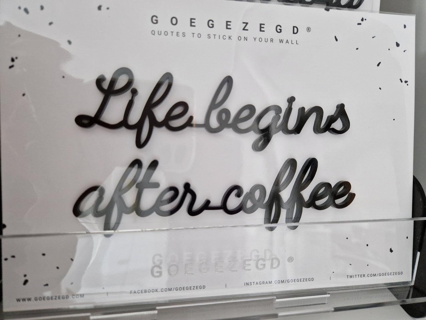 Life begins after coffee