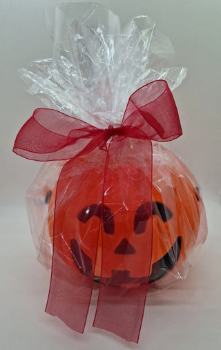 Halloweenemmer met licht - met zure fruitsnoepjes