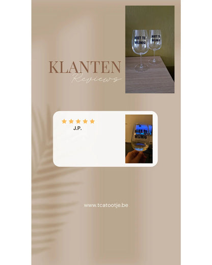 Gepersonaliseerd witte wijn glas