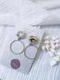 Oorstekers zilver - marble