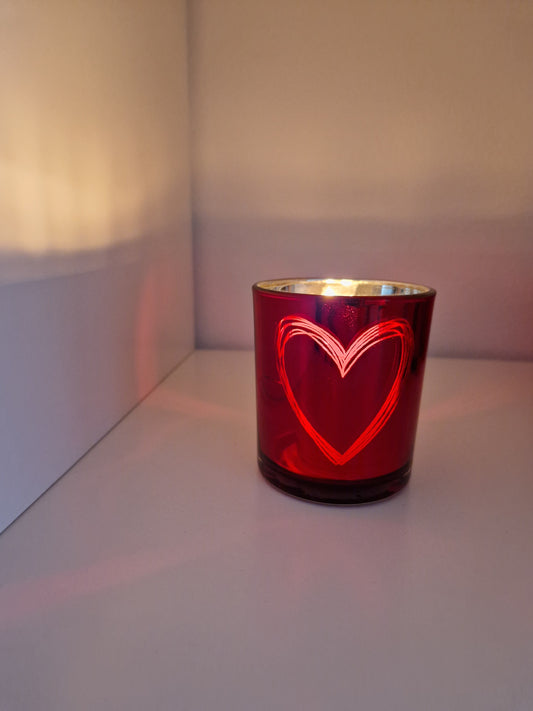 Theelichthouder "Heart" met theelichtje